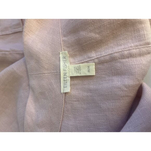 Eileen Fisher Open Blazer Linen Blush Pink Color Size MED - Picture 4 of 8